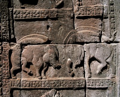 Scultura in pietra da Cambodian School